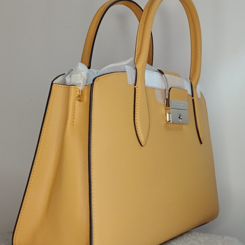 ♠️ Kate Spade - Purse - Wild Senna  -Voyage - satchel -Small grain- NWT - Picture 6 of 11